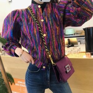 colorful fashion blazer with gold button